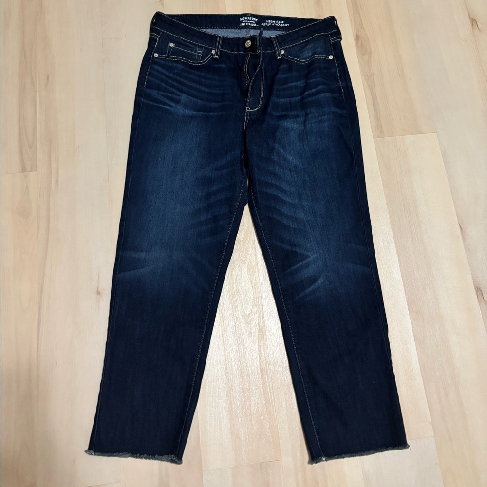 Signature by Levi Strauss High-Rise Ankle Straight Jeans Size 16 W33